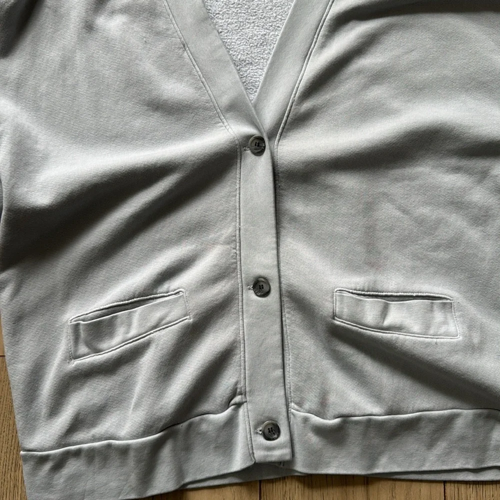 Hudson x Brandon Williams Light Gray Button-Up Cardigan Sweater Men’s Large